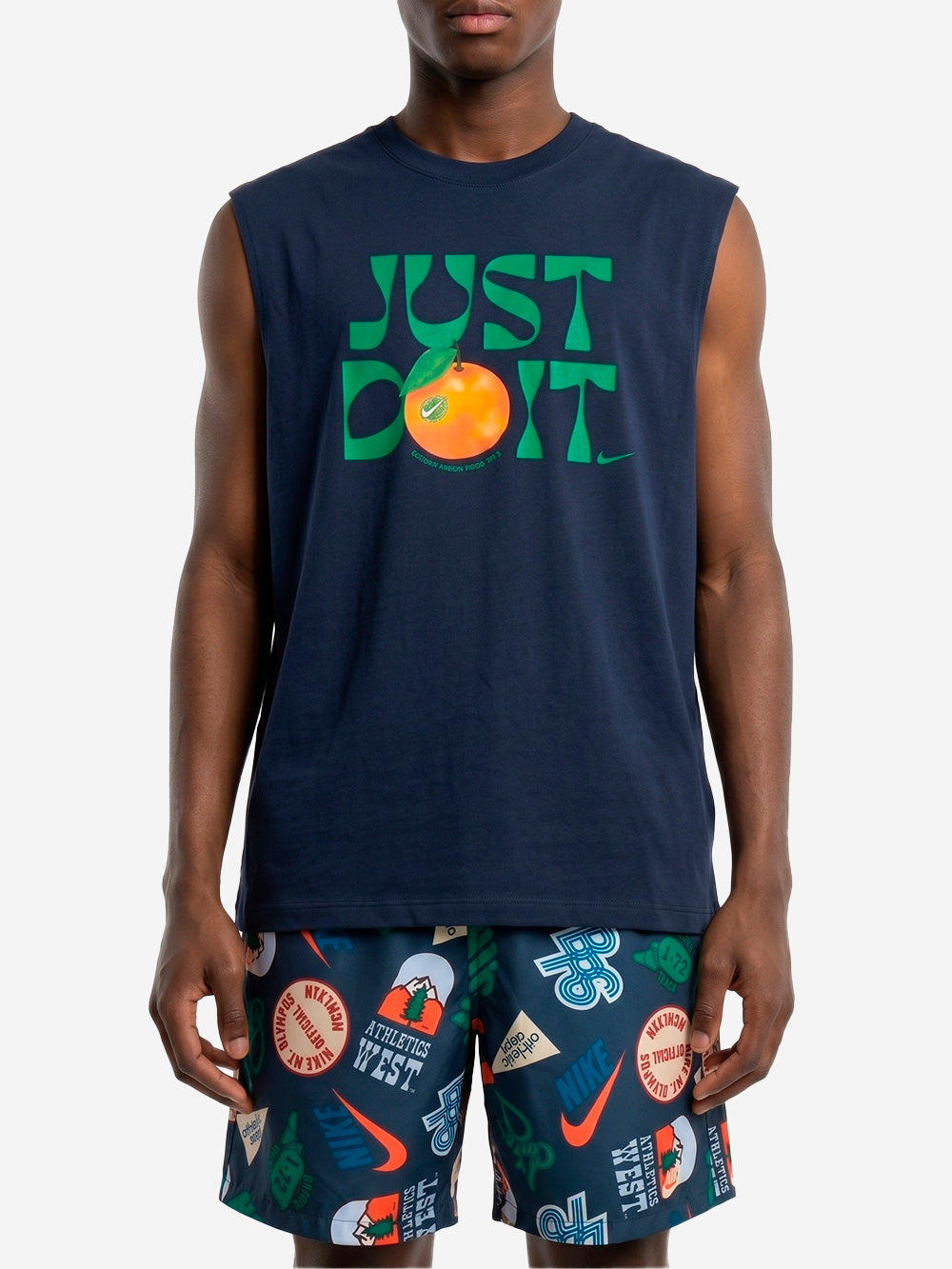 NIKE T-shirt senza maniche blu con grafica Blu Urbanstaroma