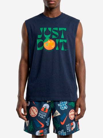 NIKE T-shirt senza maniche blu con grafica Blu