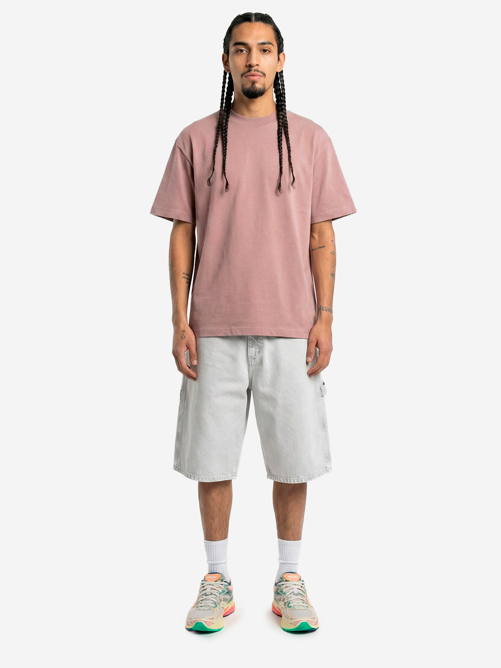 REGARDS T-shirt oversize in cotone grigio effetto slavato Nero Urbanstaroma