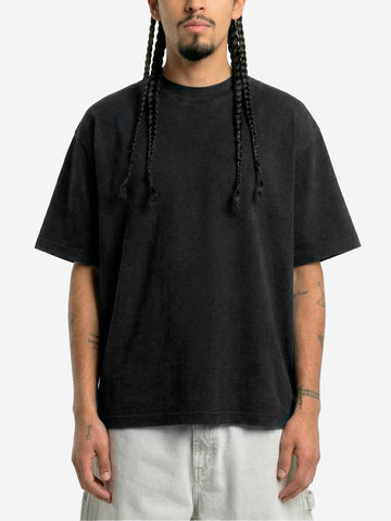 REGARDS T-shirt oversize in cotone nero effetto slavato Nero lavato