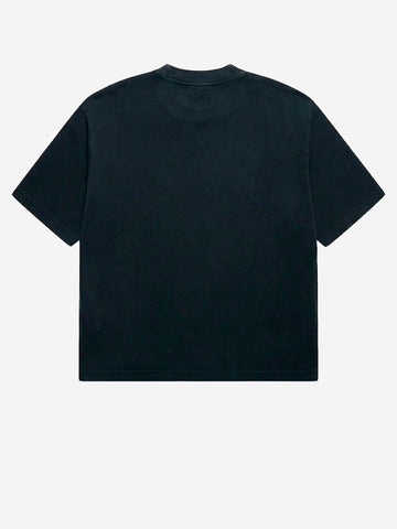 REGARDS T-shirt oversize in cotone nero effetto slavato Nero lavato