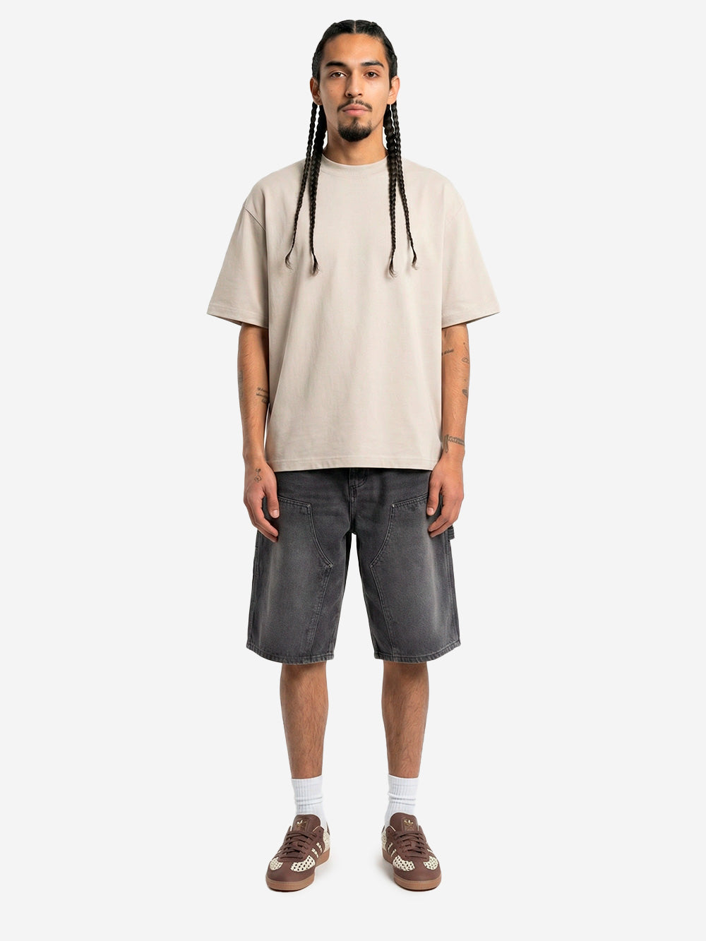 REGARDS T-shirt oversize in cotone beige Sabbia Urbanstaroma