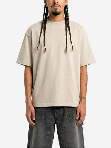 REGARDS T-shirt oversize in cotone beige Sabbia