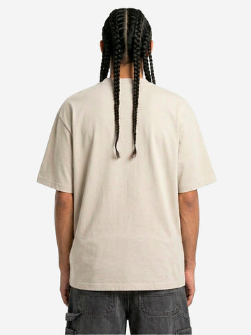 REGARDS T-shirt oversize in cotone beige Sabbia
