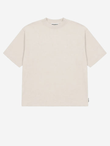 REGARDS T-shirt oversize in cotone beige Sabbia