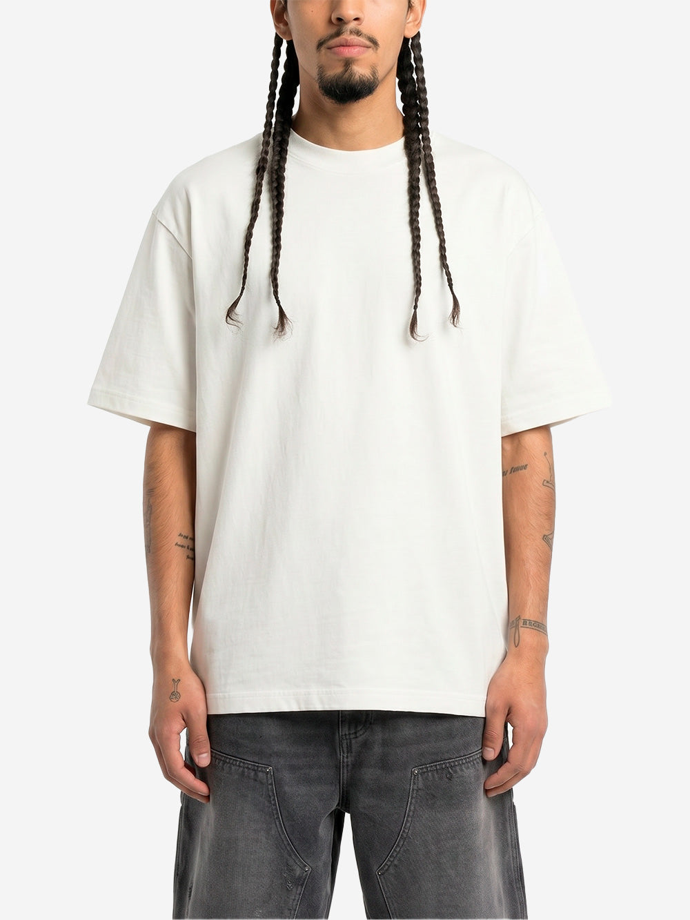 REGARDS T-shirt oversize in cotone bianco Bianco Urbanstaroma