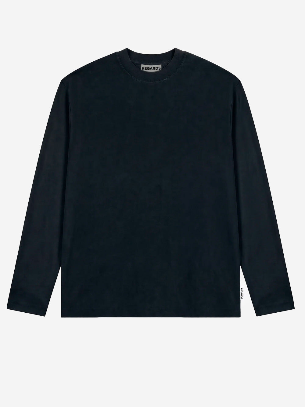 REGARDS T-shirt a manica lunga relaxed fit in cotone nero slavato Nero lavato Urbanstaroma