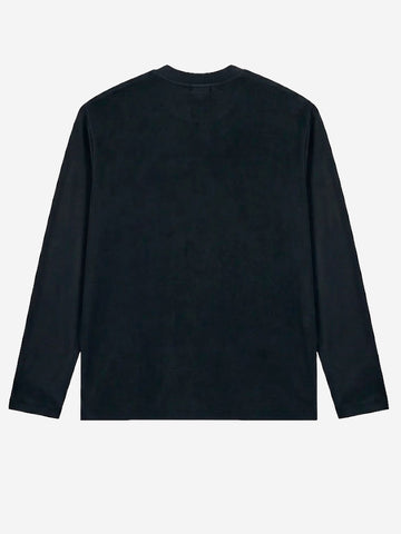 REGARDS T-shirt a manica lunga relaxed fit in cotone nero slavato Nero lavato