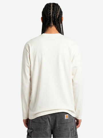 REGARDS T-shirt a manica lunga relaxed fit in cotone bianco Bianco