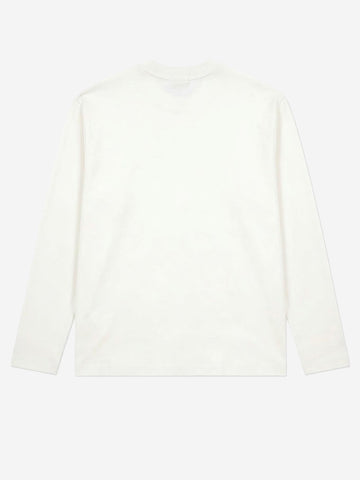 REGARDS T-shirt a manica lunga relaxed fit in cotone bianco Bianco