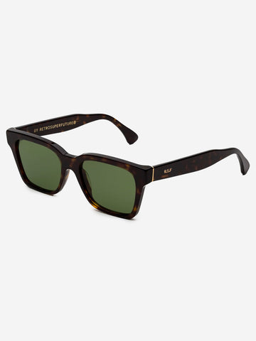 RETROSUPERFUTURE Occhiali da sole America 3627 tartarugati con lenti verdi Marrone