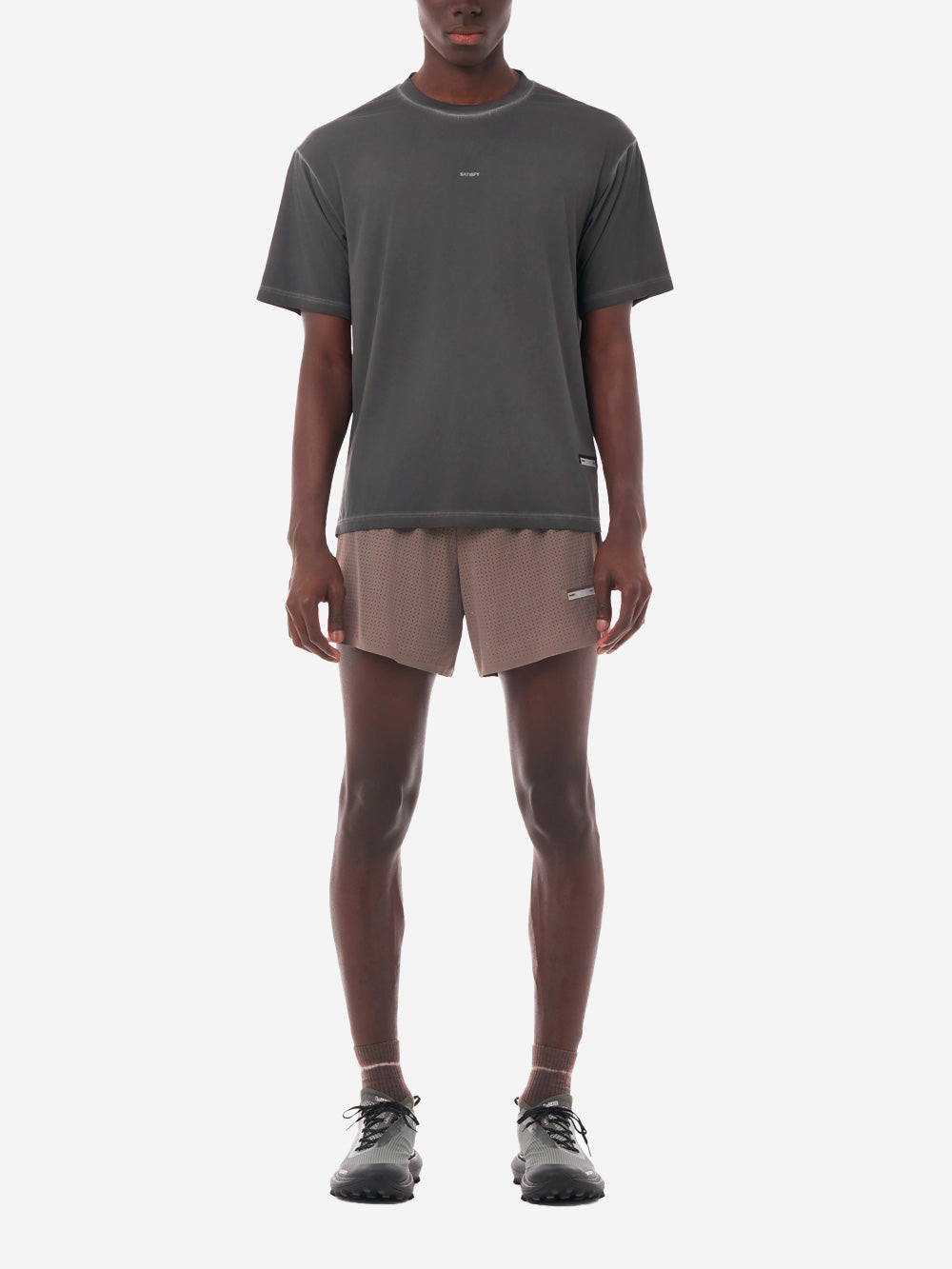 SATISFY AuraLite T-Shirt Running antracite Ultraleggera in Poliestere Riciclato grigio Urbanstaroma
