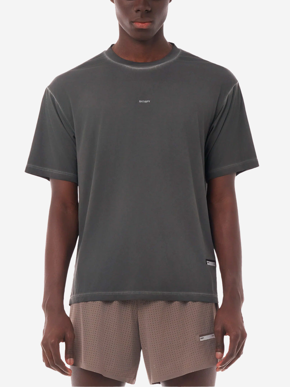 SATISFY AuraLite T-Shirt Running antracite Ultraleggera in Poliestere Riciclato grigio Urbanstaroma