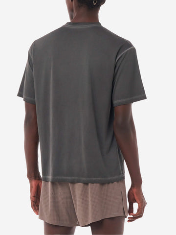 SATISFY AuraLite T-Shirt Running antracite Ultraleggera in Poliestere Riciclato grigio