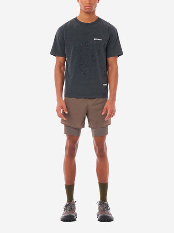 SATISFY MothTech T-Shirt antracite da Running in Cotone Organico con fori di ventilazione grigio