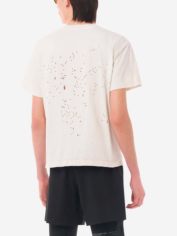 SATISFY MothTech T-Shirt da Running bianca in Cotone Organico con fori di ventilazione White