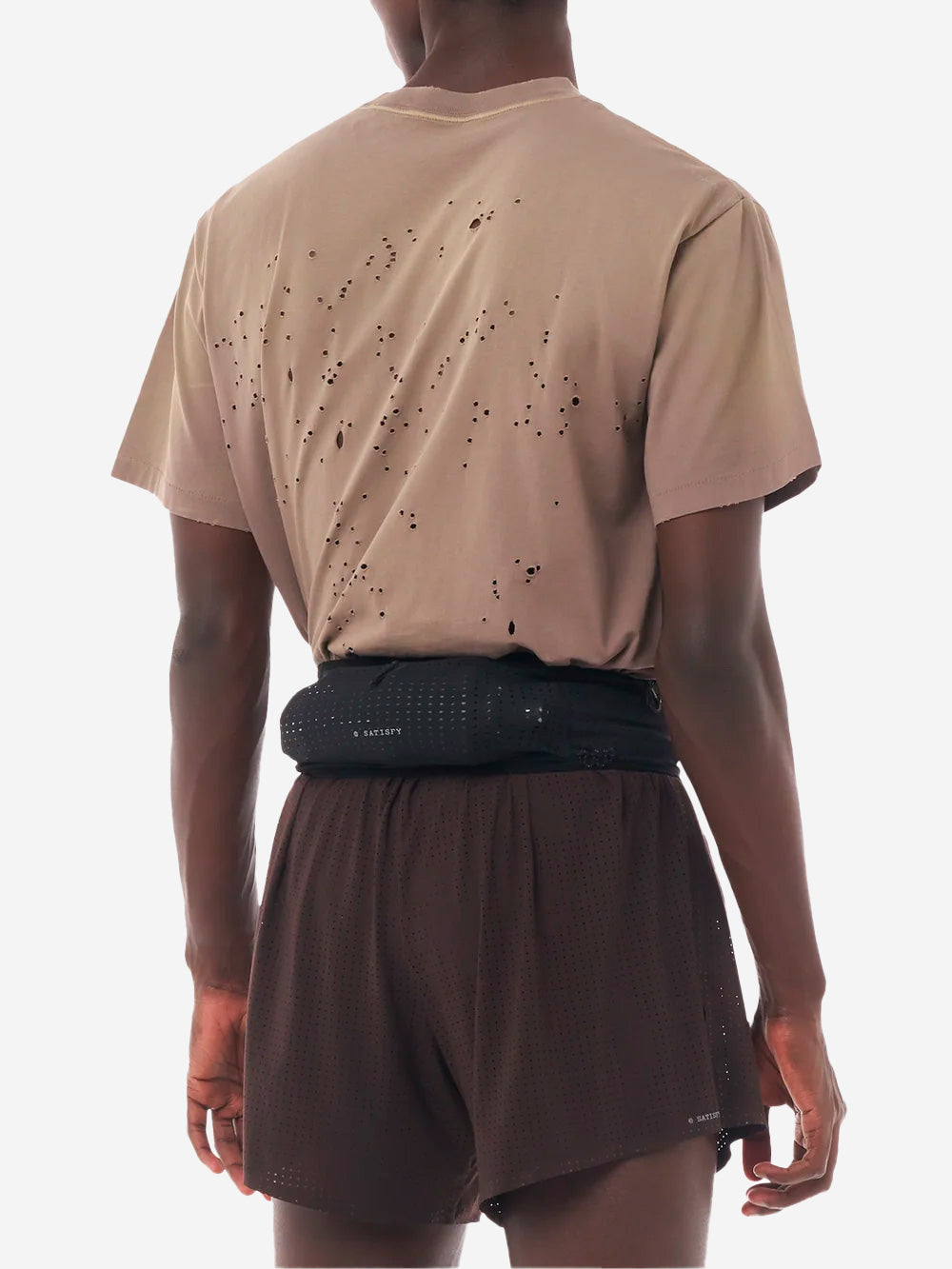 SATISFY T-Shirt da running MothTech in cotone con fori di ventilazione al laser Fango Urbanstaroma