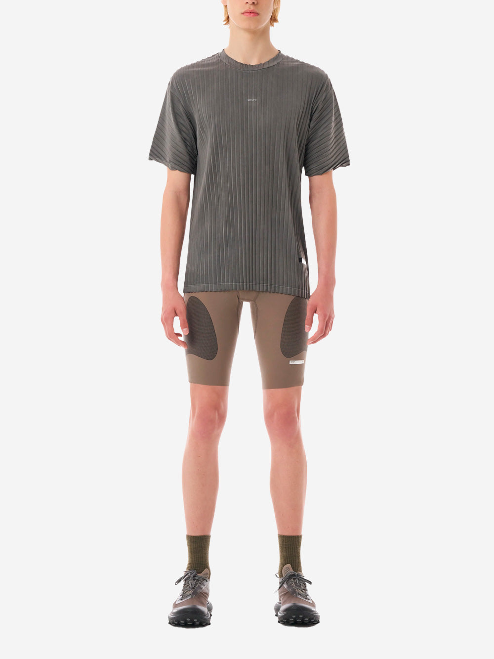 SATISFY AuraLite T-Shirt Running grigia Plissettata Ultraleggera grigio Urbanstaroma