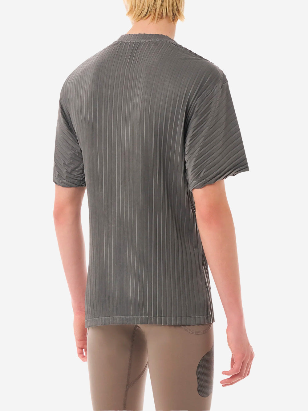 SATISFY AuraLite T-Shirt Running grigia Plissettata Ultraleggera grigio Urbanstaroma
