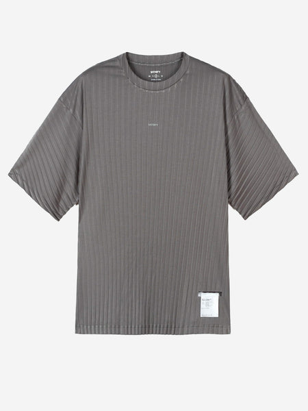 SATISFY AuraLite Grey Running T-Shirt Pleated Ultralight 11043