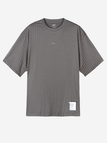 SATISFY AuraLite T-Shirt Running grigia Plissettata Ultraleggera grigio