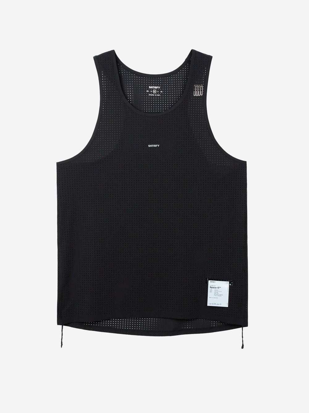 SATISFY Canotta Running da gara Space-O Singlet in micro-jersey perforato nero Nero Urbanstaroma
