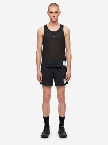 SATISFY Canotta Running da gara Space-O Singlet in micro-jersey perforato nero Nero