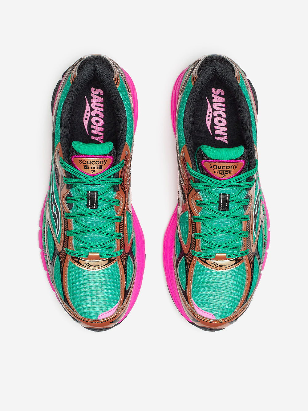 SAUCONY Progrid Guide 7 Hi-Octane 'Green Bronze' Verde rossa marrone Urbanstaroma