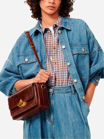 SESSUN Giacca in denim 'Cazanim' con tasche applicate e orlo stretto Blu