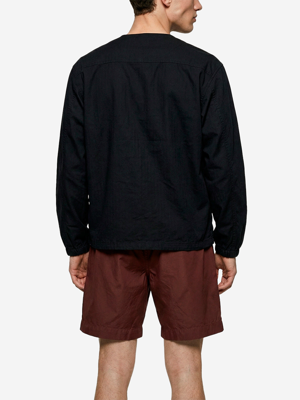 SNOW PEAK Giacca senza colletto Takibi Herringbone Nero Urbanstaroma