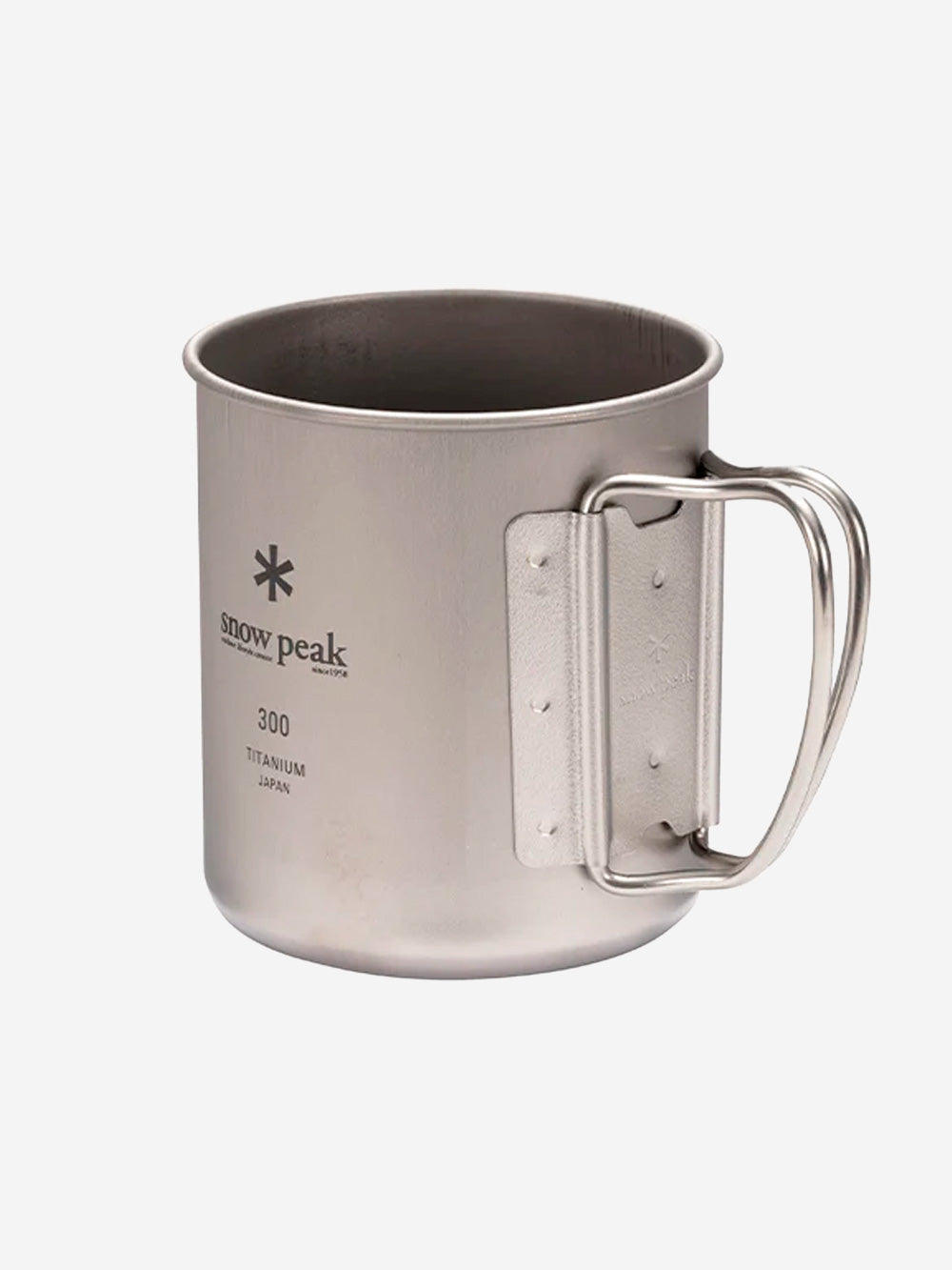 SNOW PEAK Tazza in Titanio Ultraleggera 'single wall' con Manici Pieghevoli (300 ml) grigio Urbanstaroma