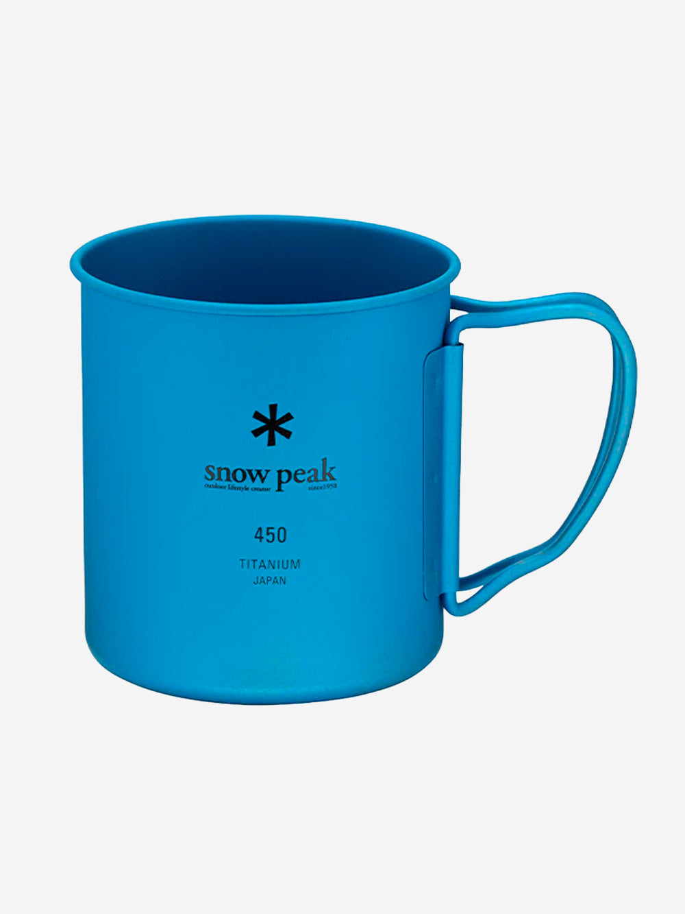 SNOW PEAK Tazza in Titanio Anodizzato con Finitura Matte blu (450 ml) Blu Urbanstaroma