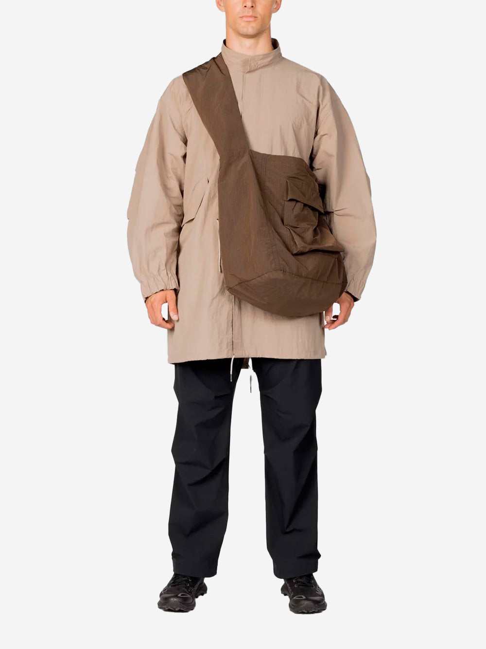 SNOW PEAK Borsa crossbody oversize wrap in ripstop marrone Marrone Urbanstaroma