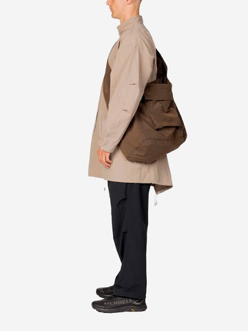 SNOW PEAK Borsa crossbody oversize wrap in ripstop marrone Marrone