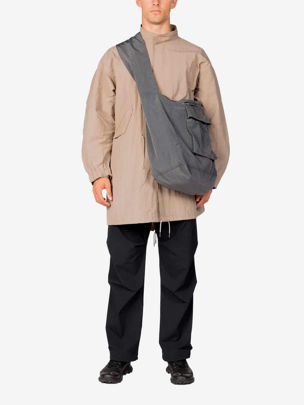 SNOW PEAK Borsa crossbody oversize wrap in ripstop grigio Grigio Urbanstaroma