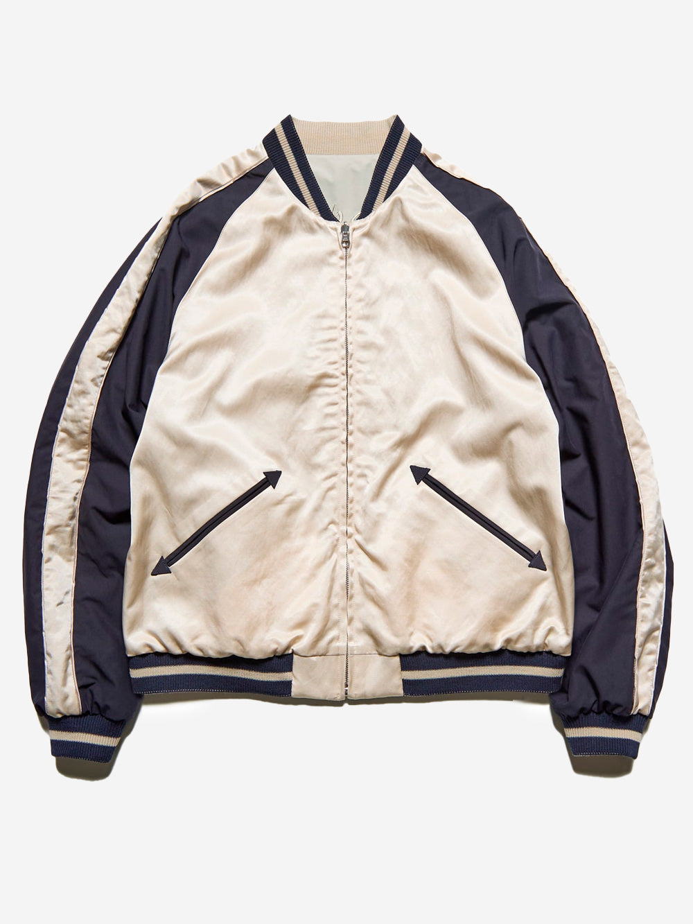 SOPHNET Giacca 'Souvenir' reversibile con ricami Beige nero Urbanstaroma