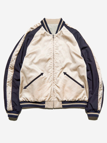 SOPHNET Giacca 'Souvenir' reversibile con ricami Beige nero