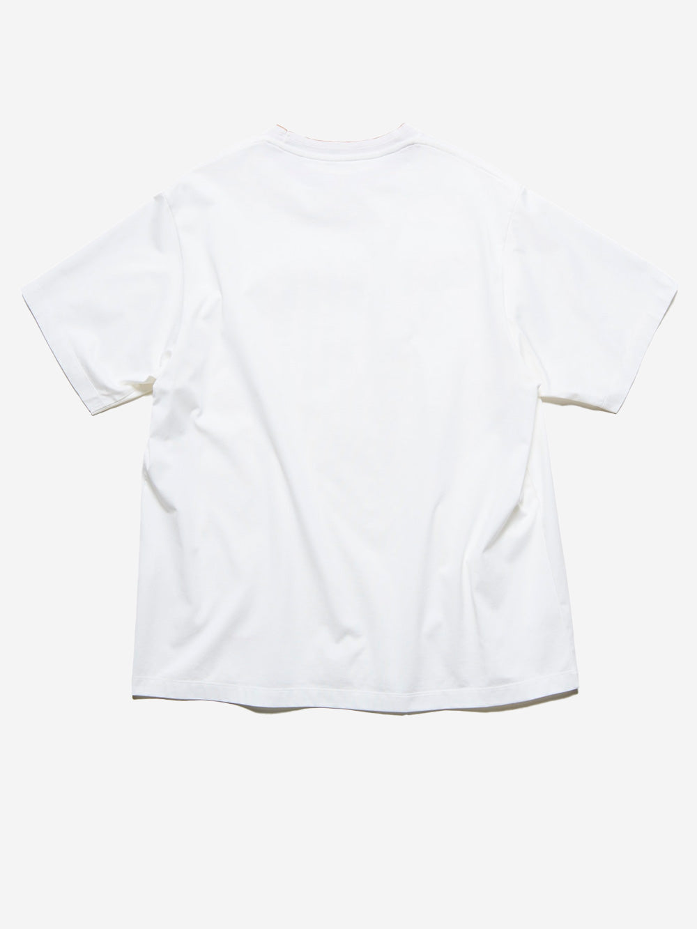 SOPHNET T-shirt bianca in cotone Luster con colletto a costine e finiture cut-off Bianco Urbanstaroma