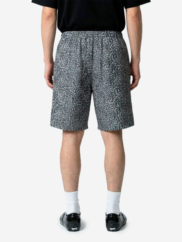 SOUTH2 WEST8 Shorts CS leopardati in jacquard leopardato Grigio nero