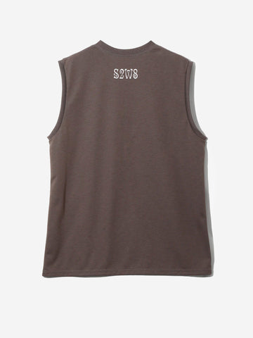 SOUTH2 WEST8 Tee senza maniche grigia con grafica skull target Grigio