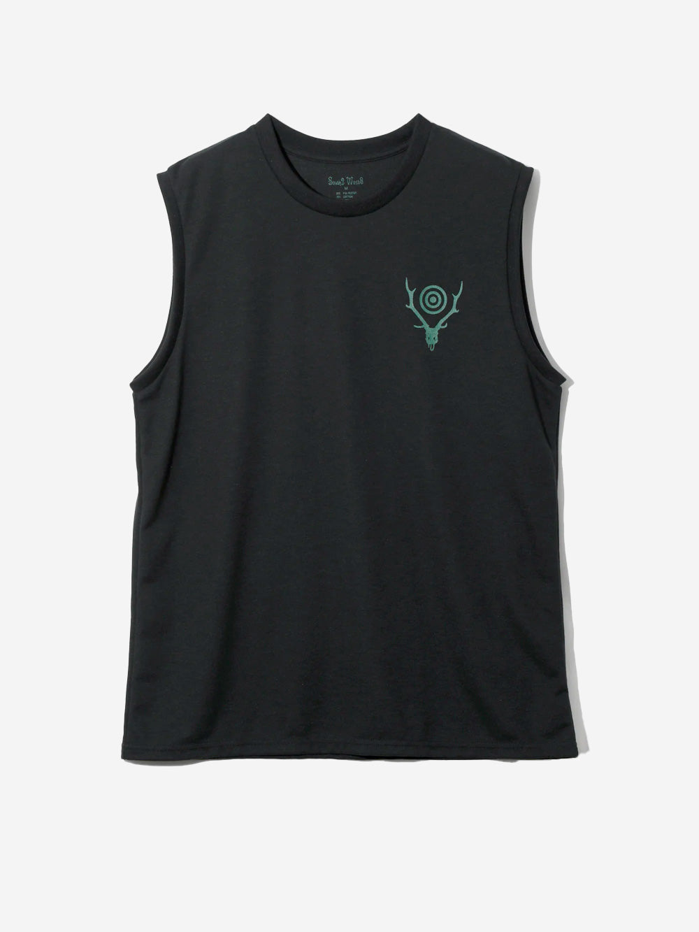 SOUTH2 WEST8 Tee senza maniche nera con grafica skull target Nero Urbanstaroma
