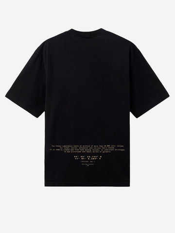 STONE ISLAND T-shirt nera in cotone con stampa 'All Around Compass' Nero