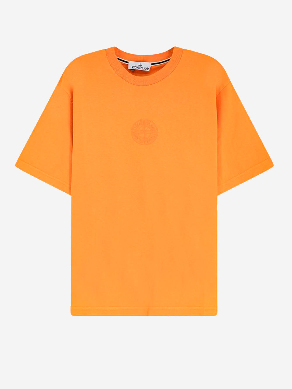 STONE ISLAND T-shirt a manica corta arancione in jersey di cotone biologico con stampa 'Camo Compass' arancione Urbanstaroma
