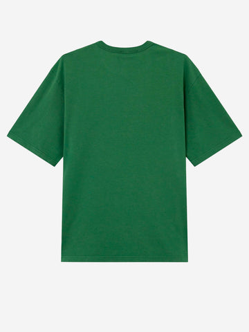 STONE ISLAND T-shirt oversize verde in cotone pettinato con stampa 'Marina' Verde
