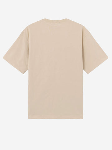 STONE ISLAND T-shirt manica corta beige con patch Compass Beige