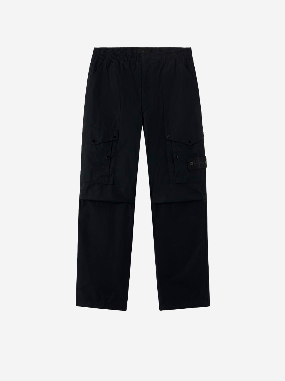 STONE ISLAND Pantalone cargo fatigue loose neri 'Ghost' Nero Urbanstaroma