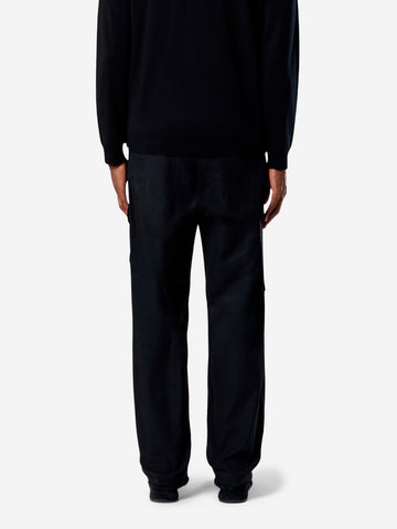 STONE ISLAND Pantalone cargo fatigue loose neri 'Ghost' Nero