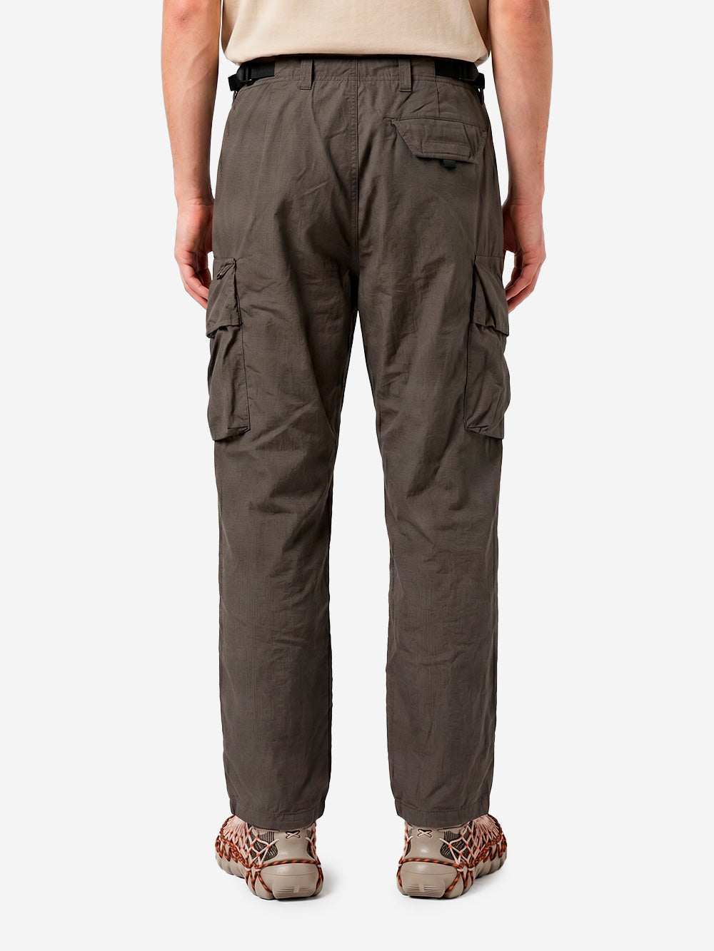 STONE ISLAND Pantaloni cargo grigi loose con vita in cotone nylon ripstop grigio Urbanstaroma