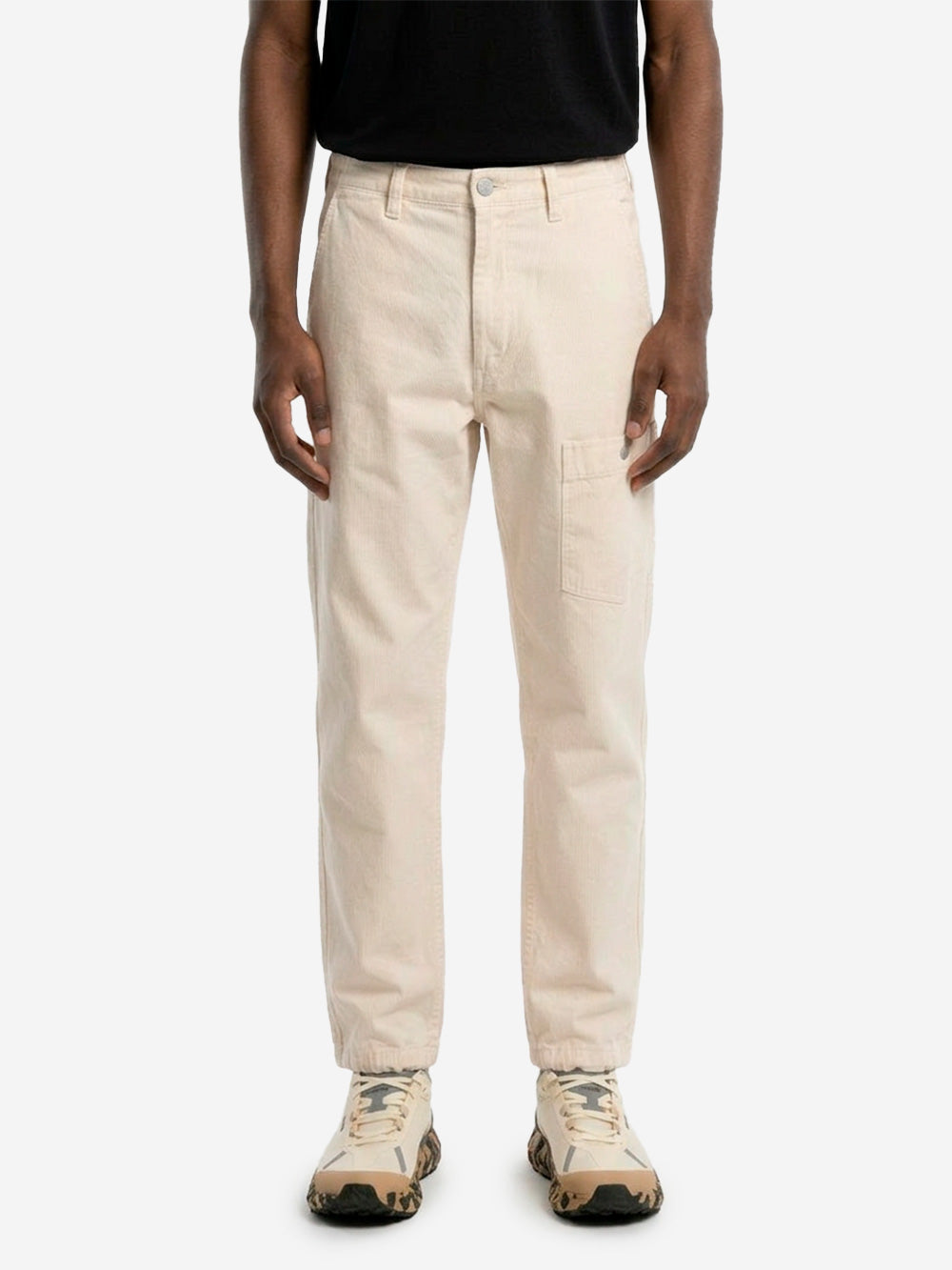 STONE ISLAND Pantalone cargo avorio in twill di cotone 'Marina' avorio Urbanstaroma