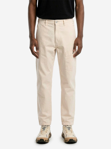 STONE ISLAND Pantalone cargo avorio in twill di cotone 'Marina' avorio